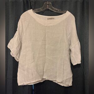 Women's White Linen Top